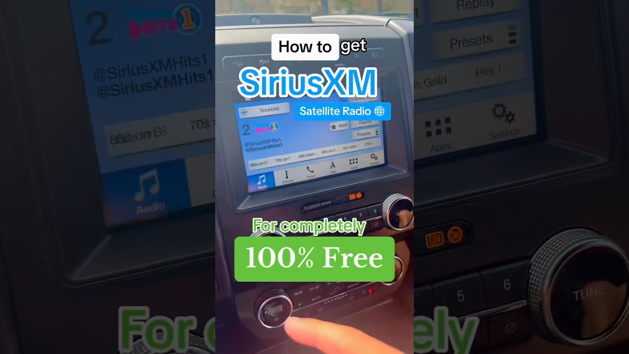 Get SiriusXM Radio Free in Your Car 🚗