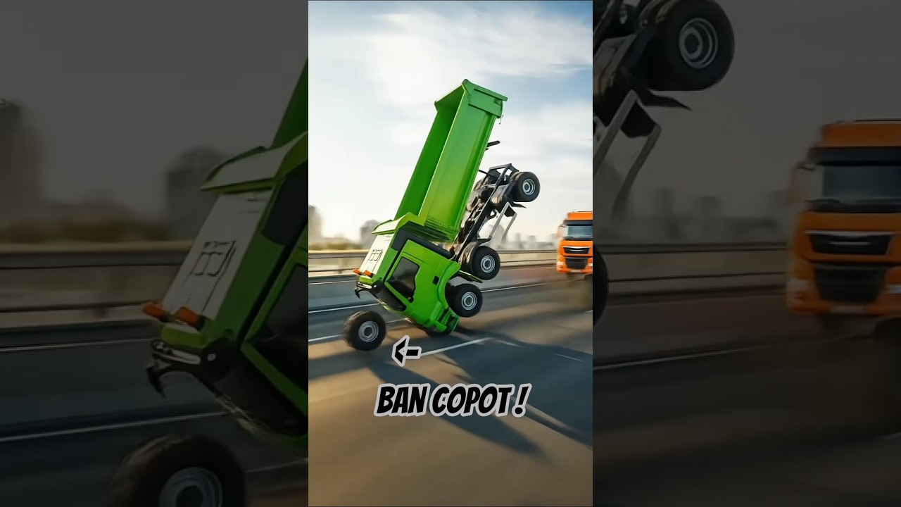 Seru! Truk Oleng Melakukan Jumping Hebat 🚚 #Shorts