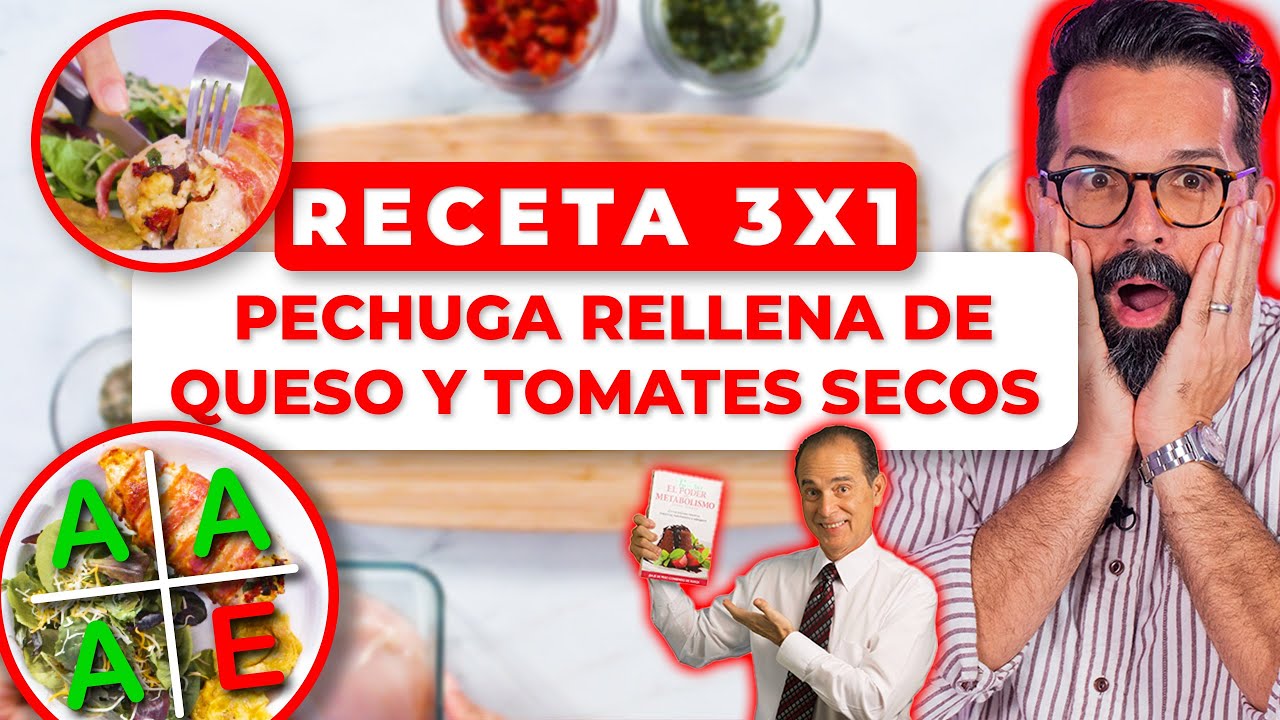 Receta 3x1: Pechuga Rellena de Queso y Tomates Secos 🥗