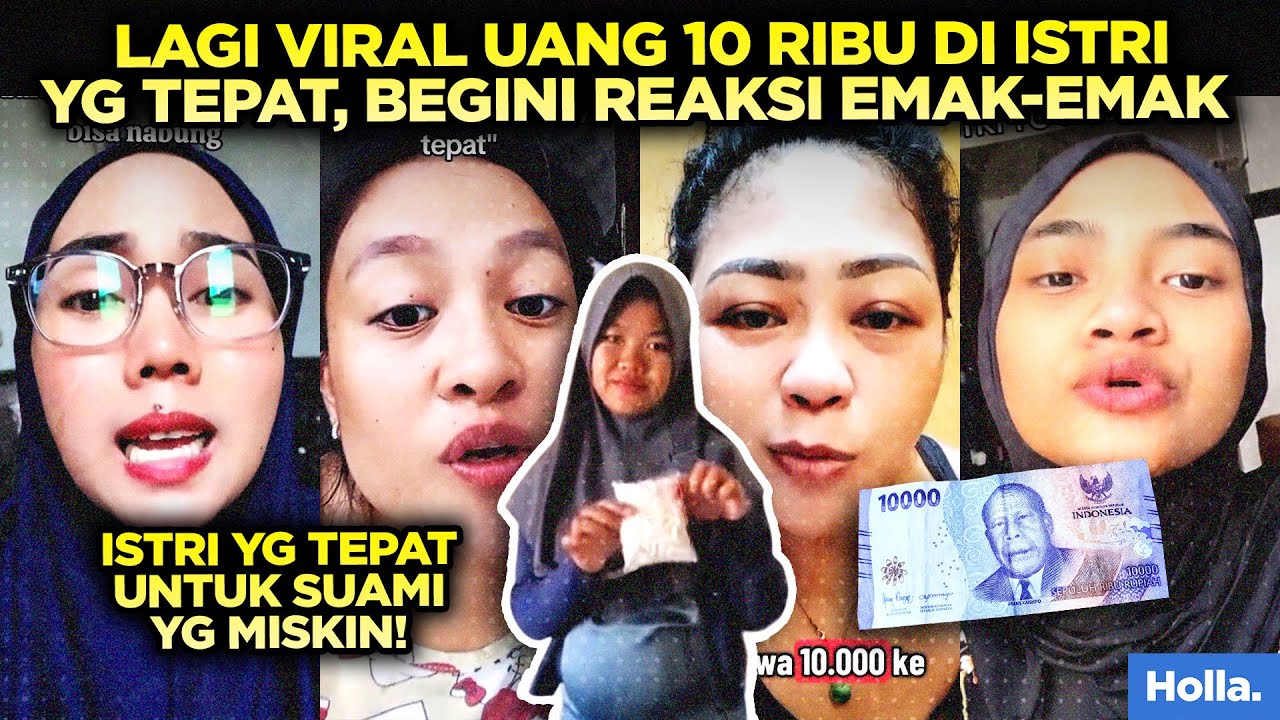 LAGI VIRAL UANG 10 RIBU DI ISTRI YANG TEPAT, BEGINI REAKSI EMAK-EMAK