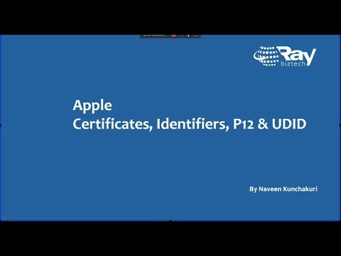 Webinar on Apple Certificates, Identifiers, P12 & UDID