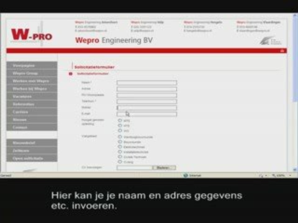Technische vacatures bij Wepro Engineering BV