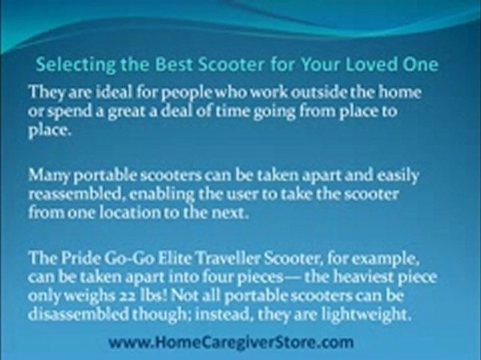 Selecting the Best Scooter for Your Loved One