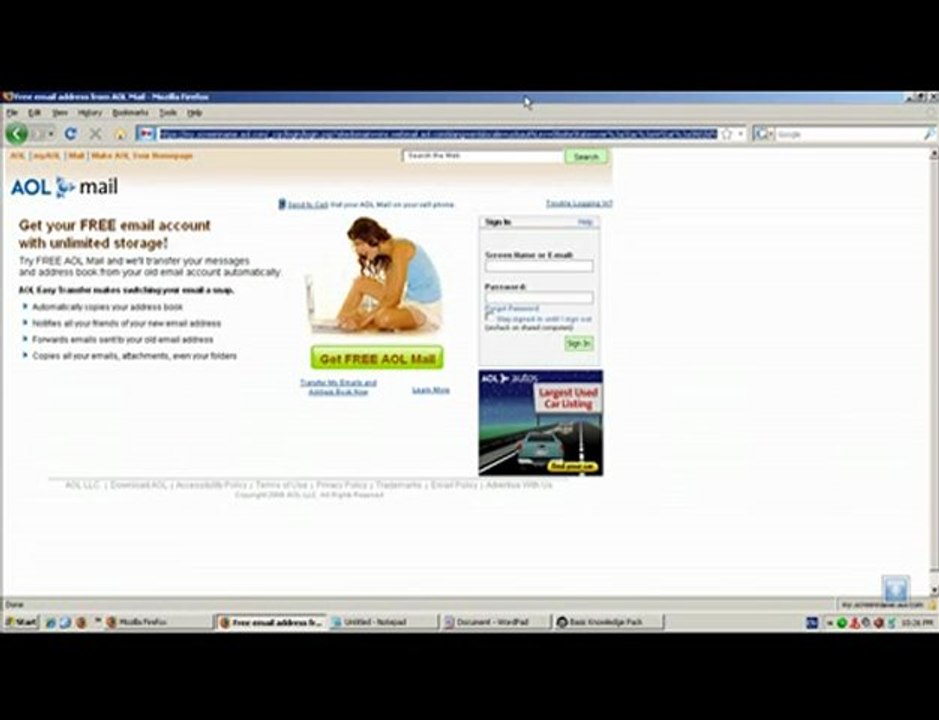 AOL - AIM Email Account Hacking