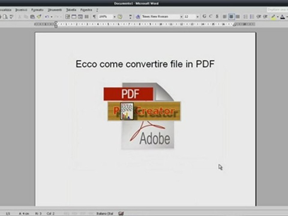 come convertire file in PDF