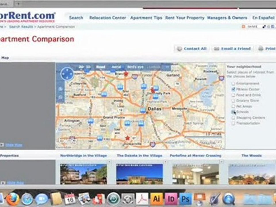 ForRent.com Compare and Share Feature