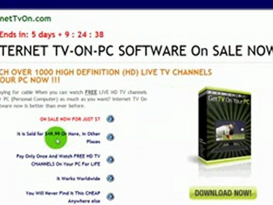 Internet TV On Personal Computer: InternetTvOn.com