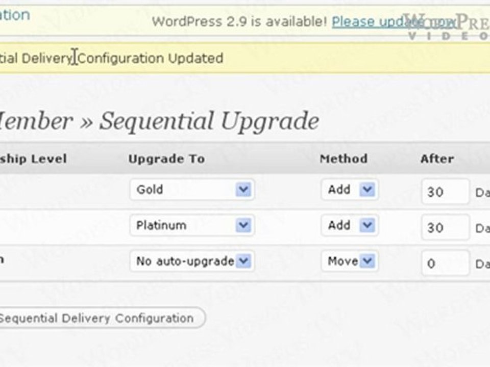 WP WishList Member - Sequential Upgrades - WordpressVideos.T