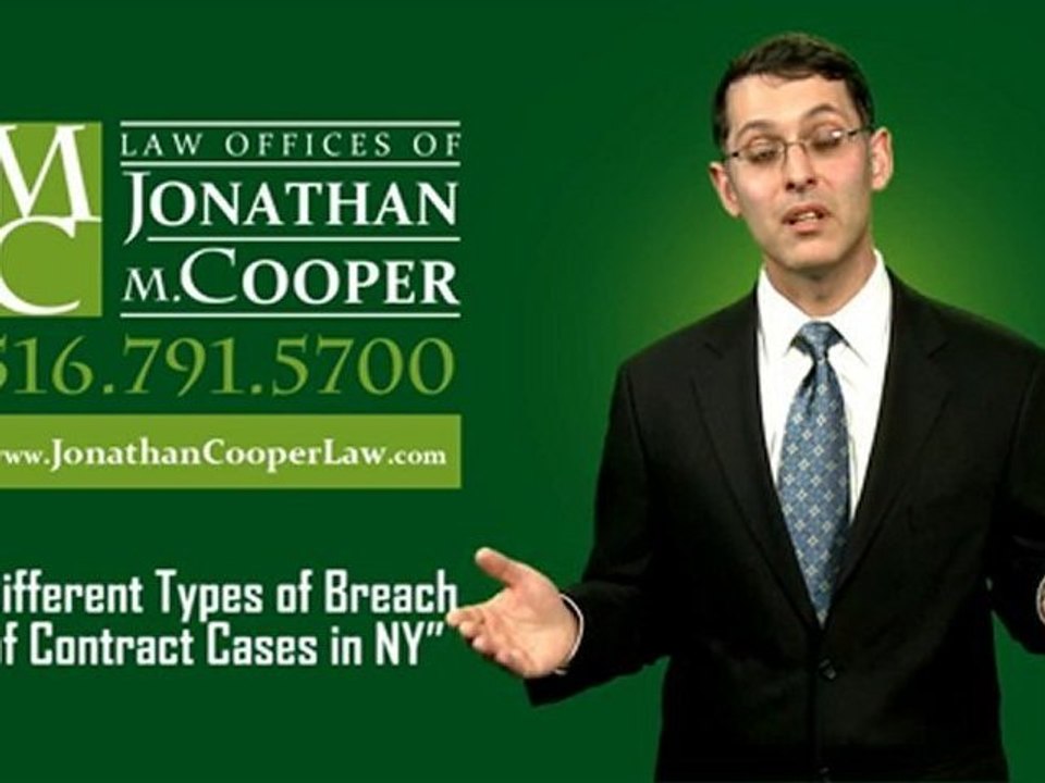 Different Types of Breach of Contract Cases in New York