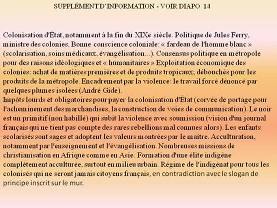 La colonisation version -cours 1ère