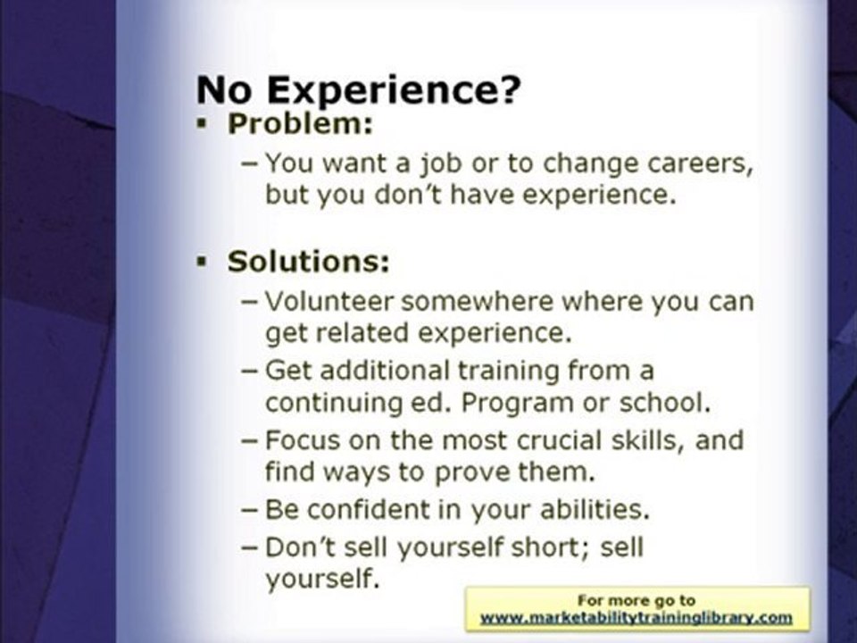 Get a Job with No Experience