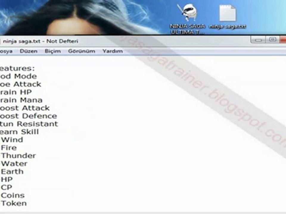Ninja Saga Trainer for Attack+Defence Booster