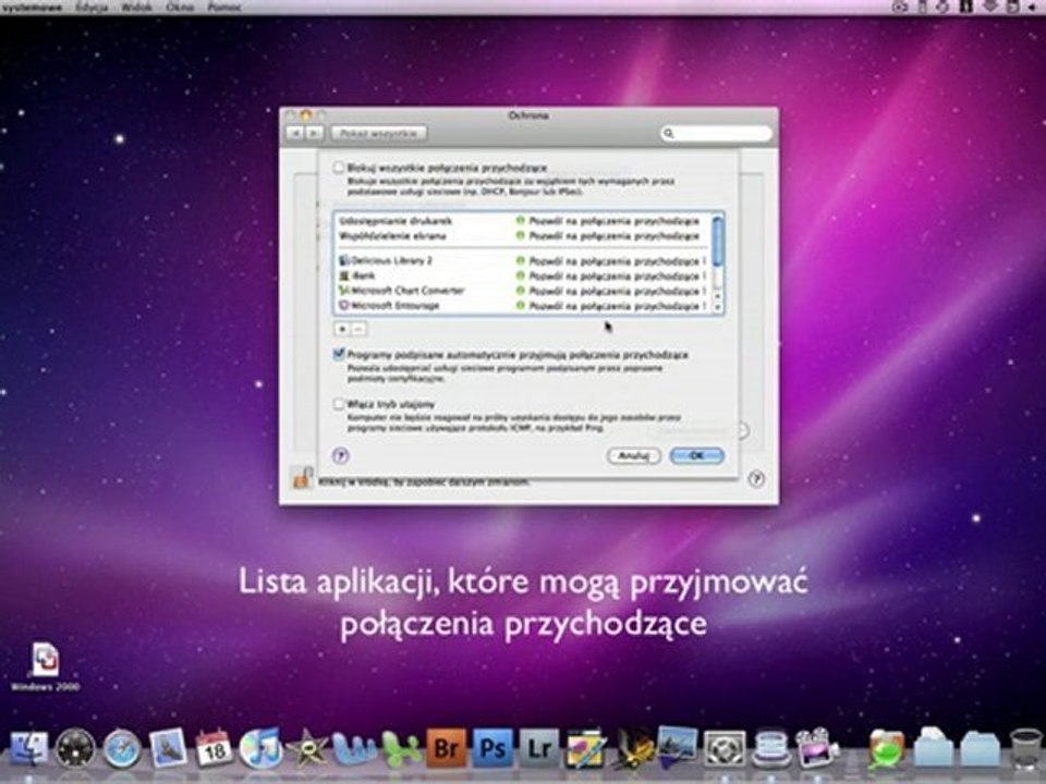 Mac OS X - Włączanie i wyłączanie zapory sieciowej
