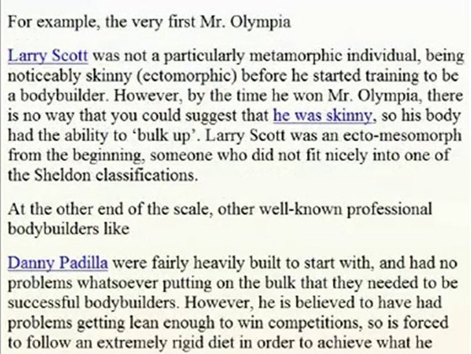 Body Types and Bodybuilding