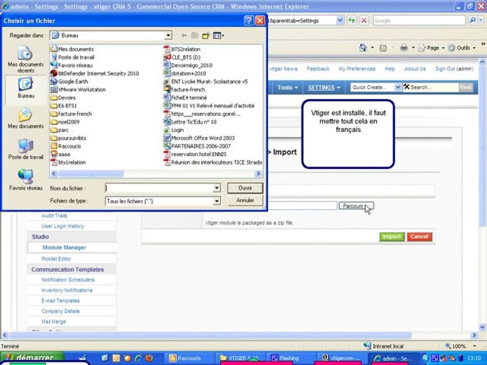 installation Vtiger GRC