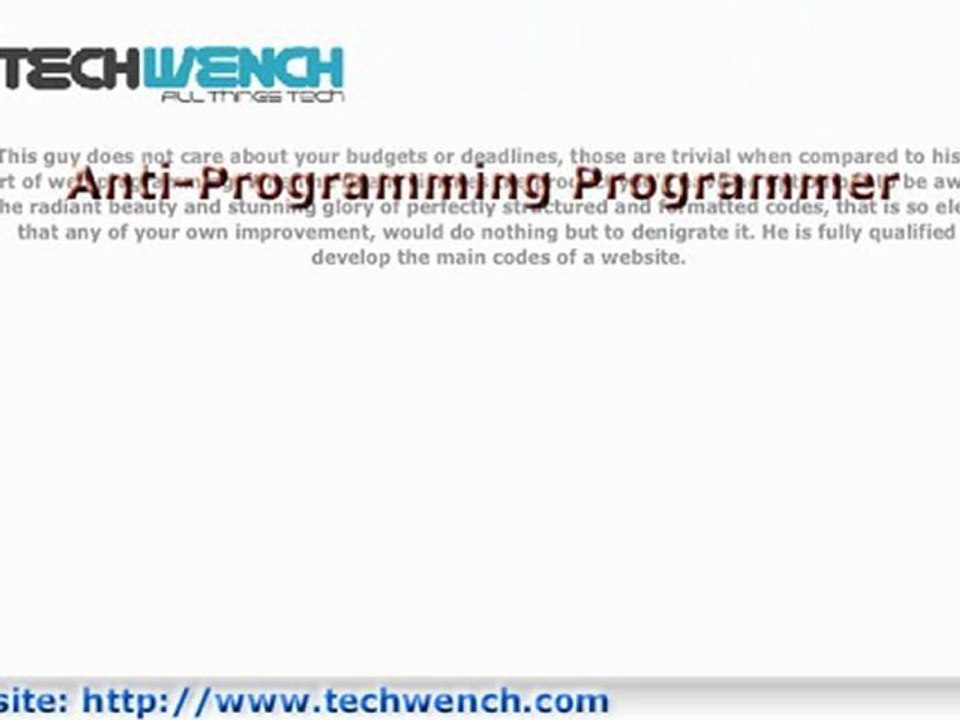 5 Common Types of Web Programmers