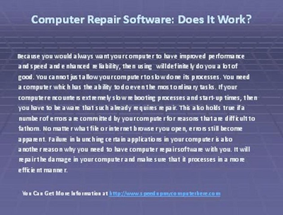 Computer Repair Software