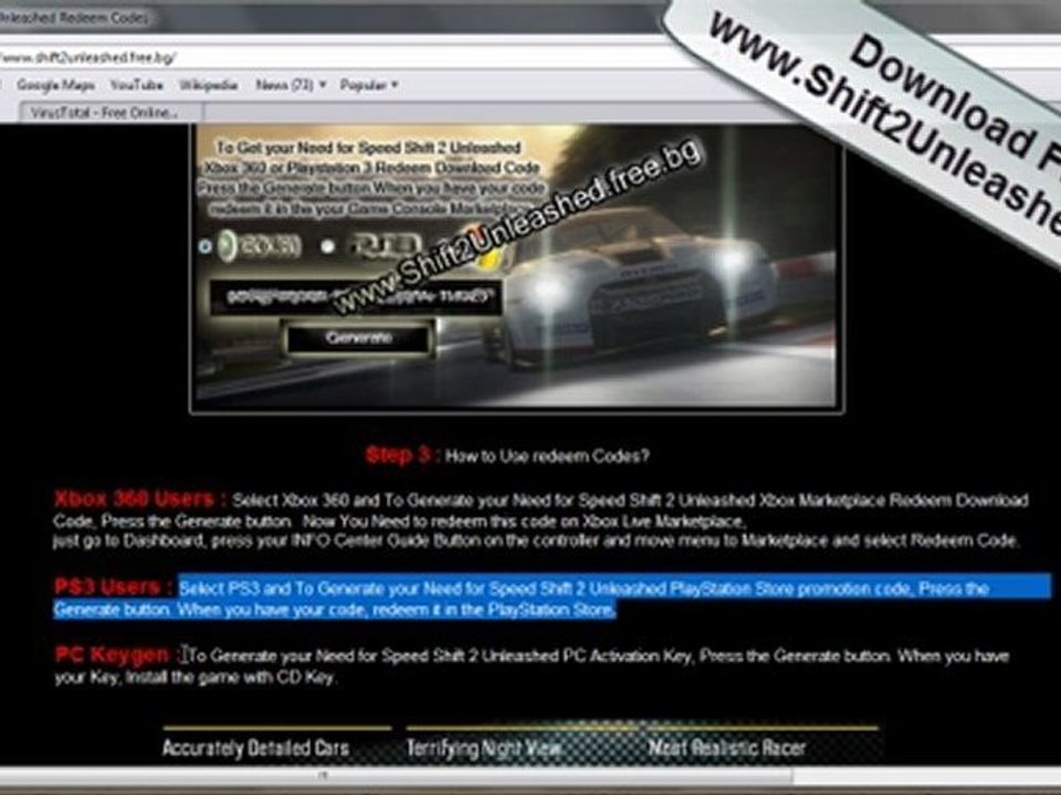 Need for Speed Shift 2 Unleashed Leaked Codes Free Download