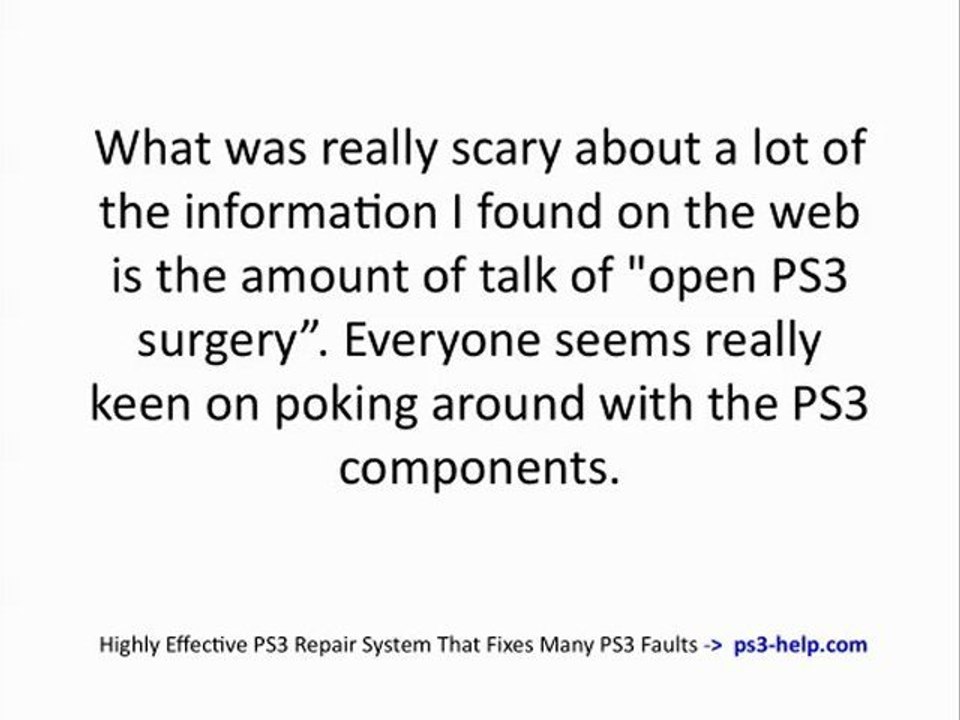 Ps3 Problems - A Clever 7 Step Technique That Fixes Common PS3 Faults