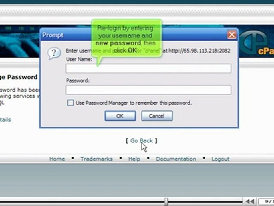 Change password in cPanel | cPanel password