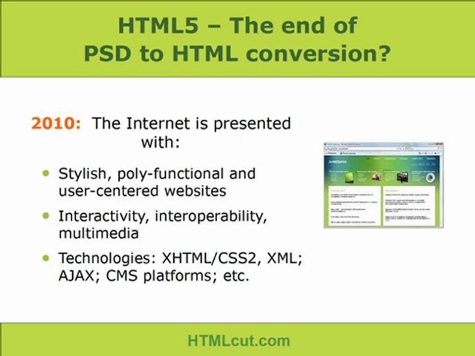HTML5 - The End of PSD to HTML Conversion?