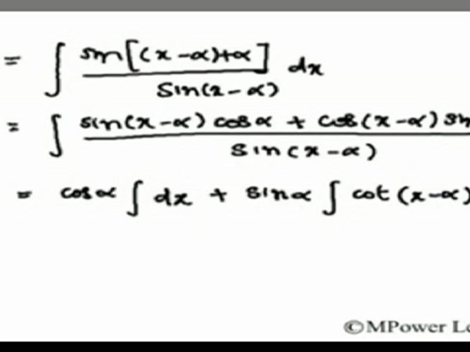 Indefinite Integrals - Simplification of Integral