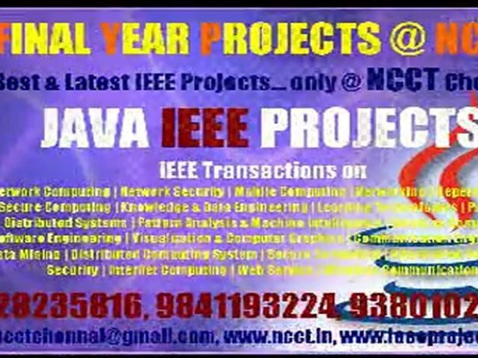 Final Year IEEE Student Projects, IEEE Projects 2011-2012