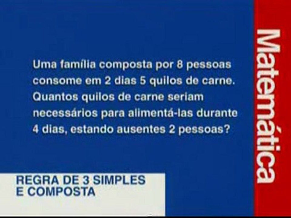 Regras de Tres Simples e Composta