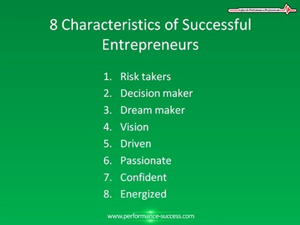 8 Characteristics of Successful Entrepreneurs