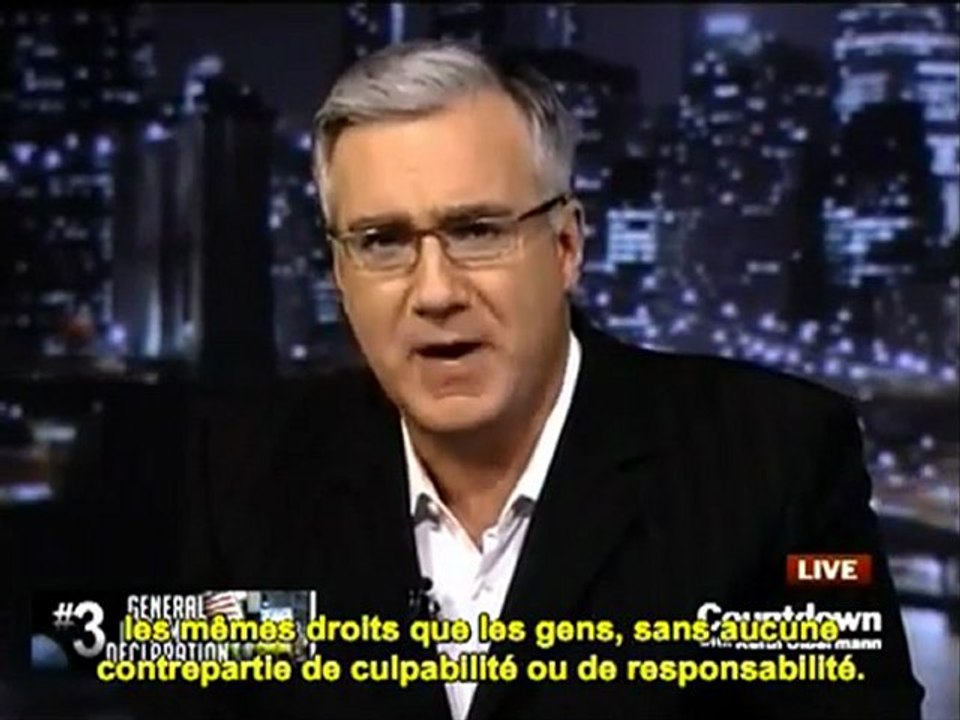 La déclaration officielle du mouvement Occupons Wall Street lue sur une chaîne américaine
