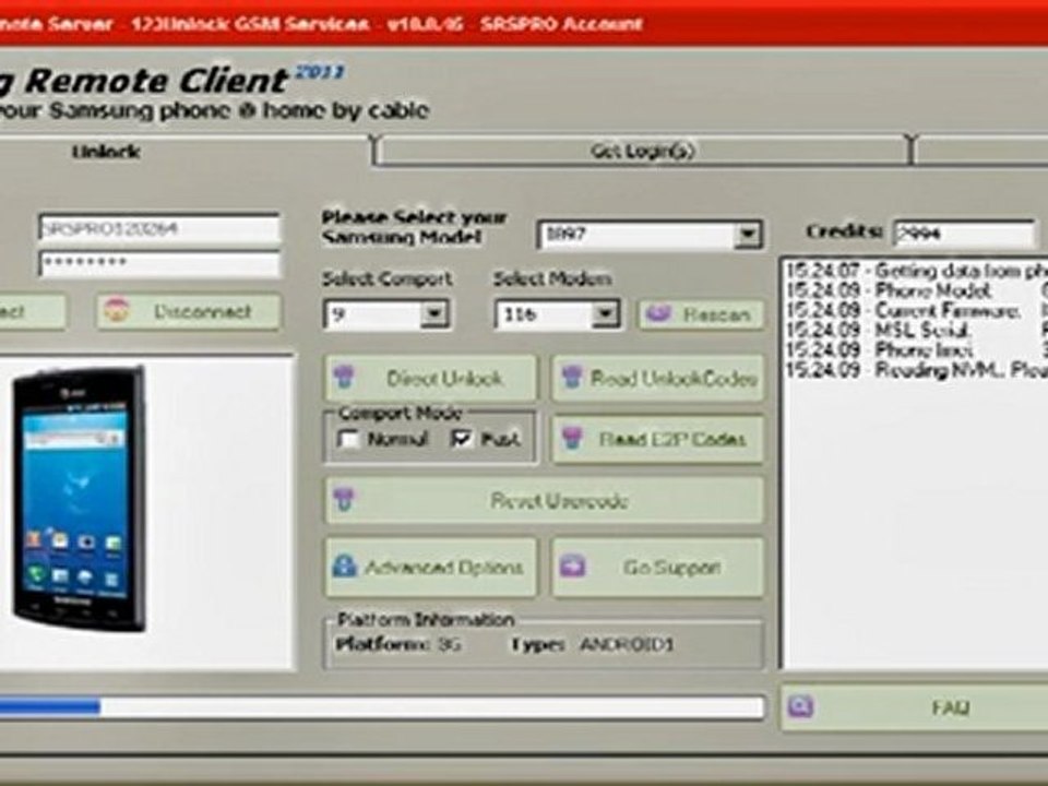 Samsung Captivate unlock codes I897 unlocking