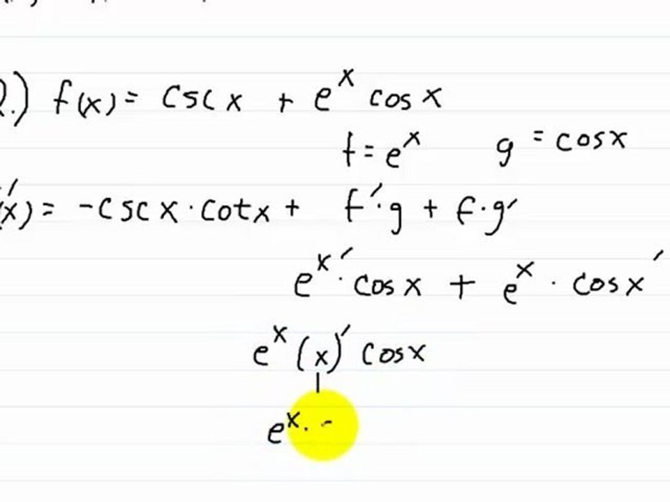 Calculus Derivatives Trig Functions part 2
