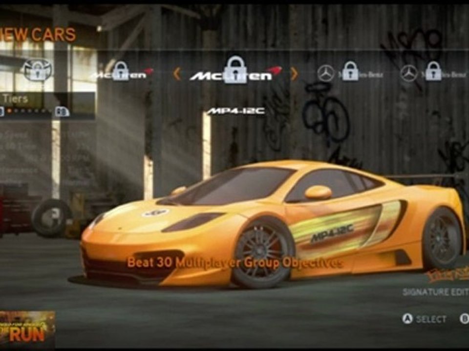 Need For Speed The Run Car List