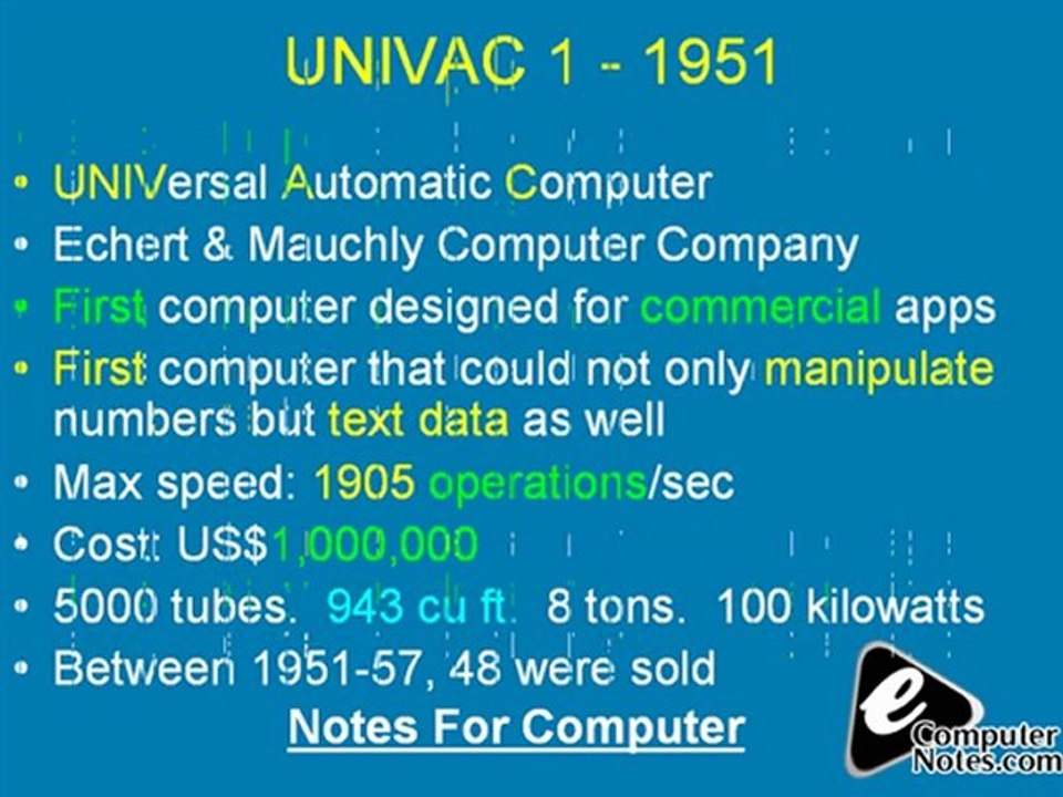 notes about computer Evolution