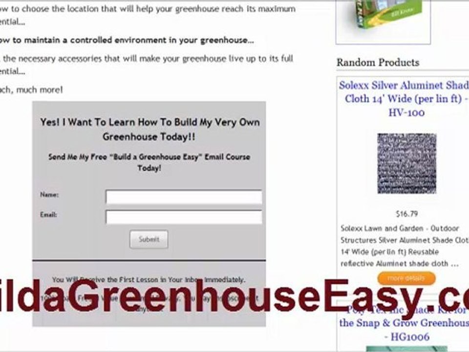 Free 7-Part Mini-Course on Building a Greenhouse