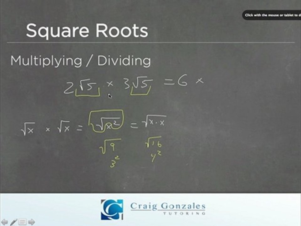 SAT Math - Square Roots