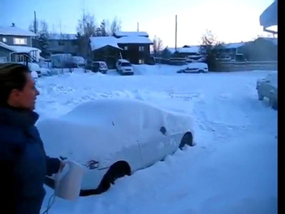 Instant evaporation of water at -30C