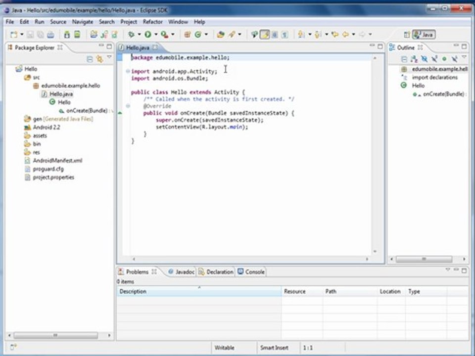 Hello World in Android