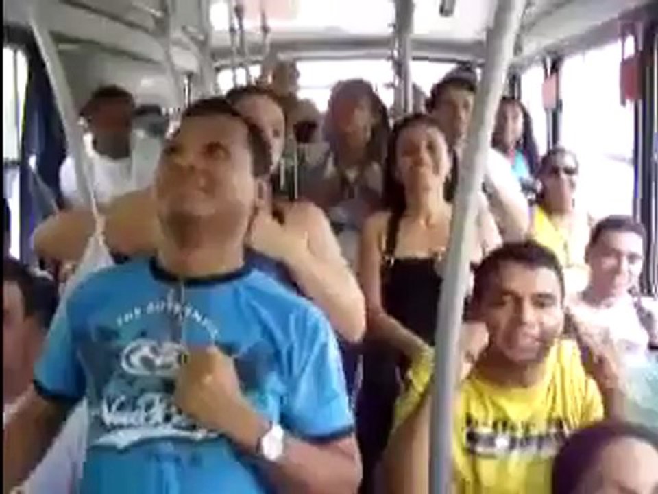 In a bus in Brazil