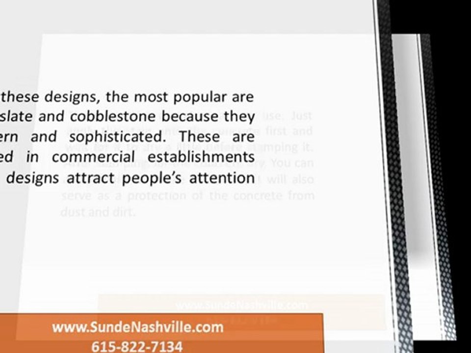 STAMPED CONCRETE OVERLAY 2012 OPTIONS