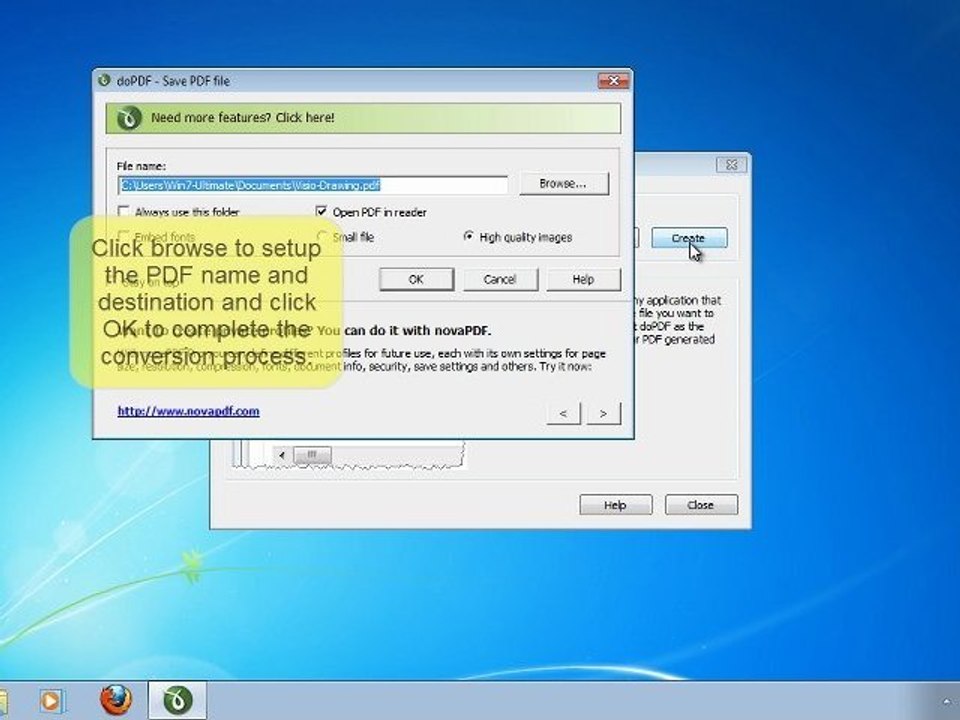 Convert visio to PDF