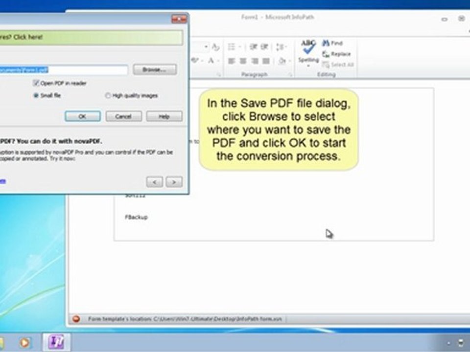 Convert InfoPath to PDF