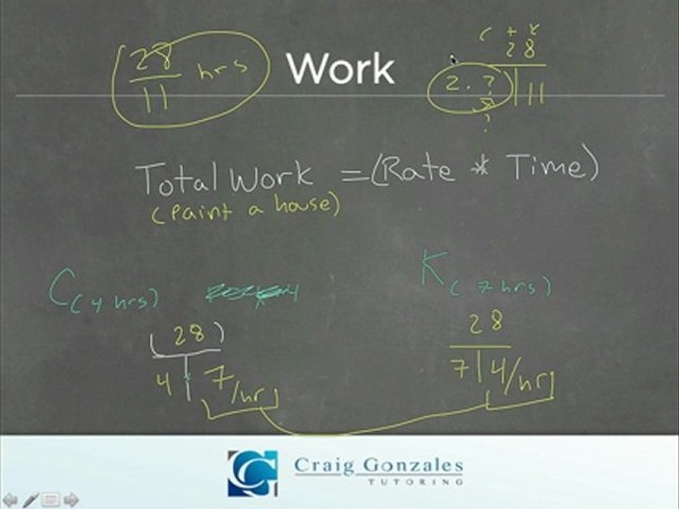 SAT math: Work and Rate