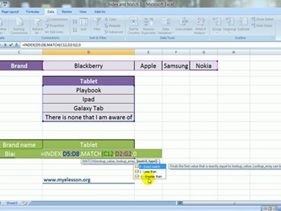 Index And Match Formula 3  (Hindi)