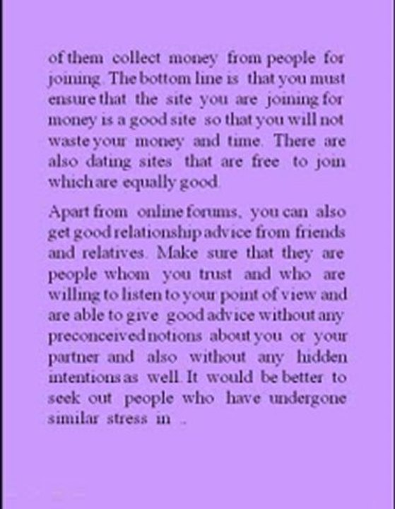 How to find good relationship advice