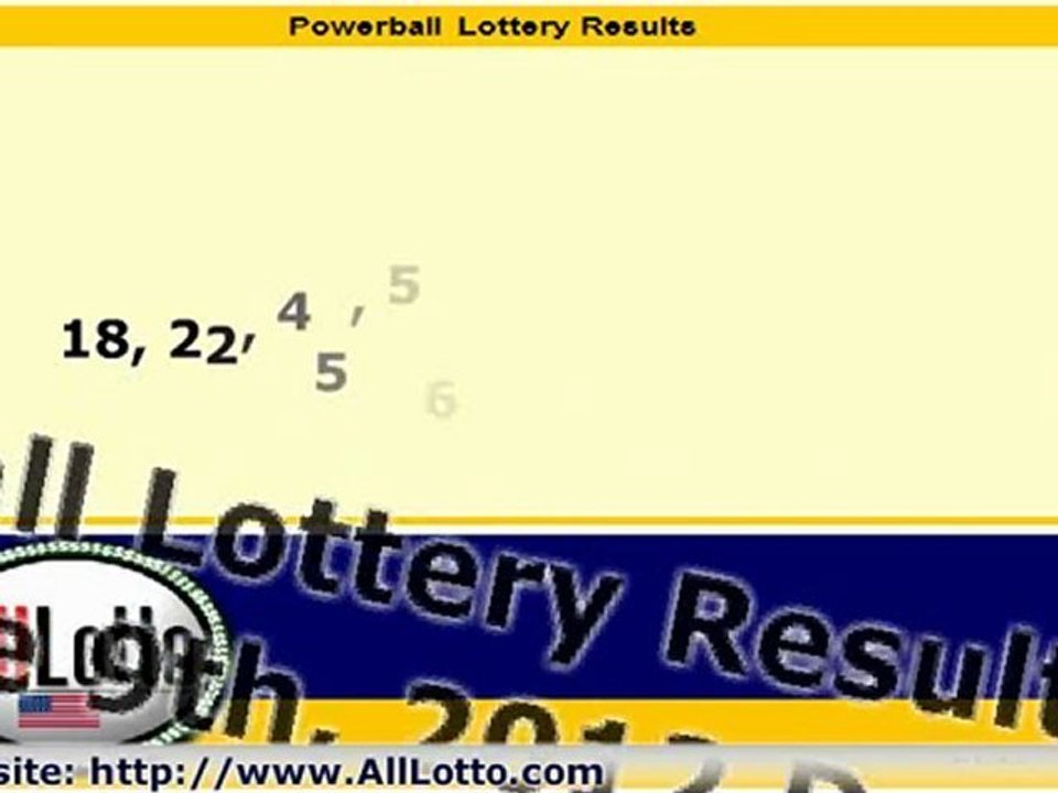 Powerball Lottery Drawing Results for June 9, 2012