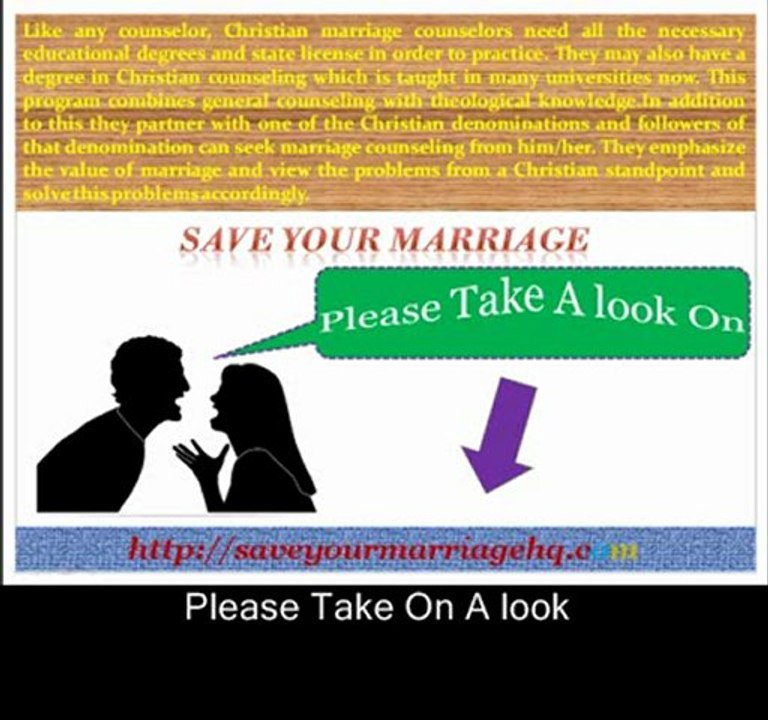 CHRISTIAN MARRIAGE COUNSELING