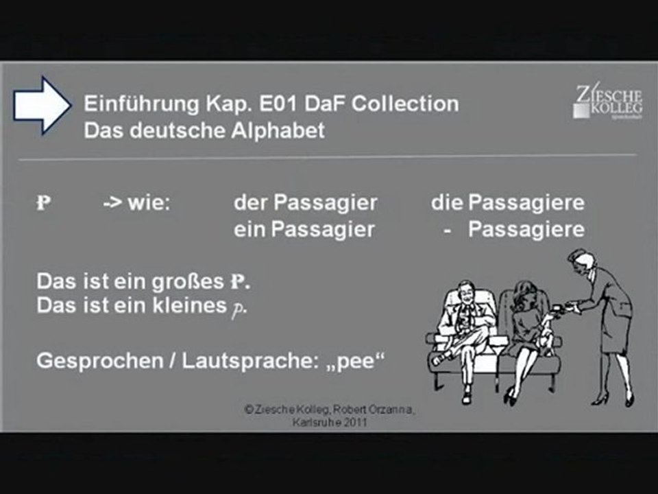 Kapitel Einführung 01: Das deutsche Alphabet - Der Buchstabe P