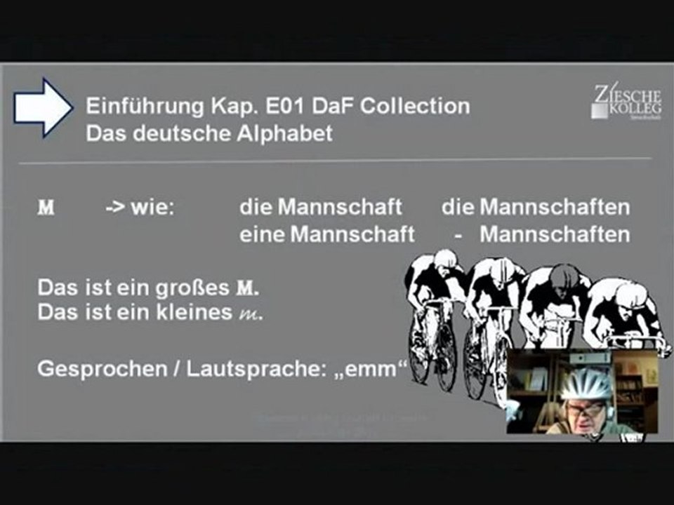 Kapitel Einführung 01: Das deutsche Alphabet - M