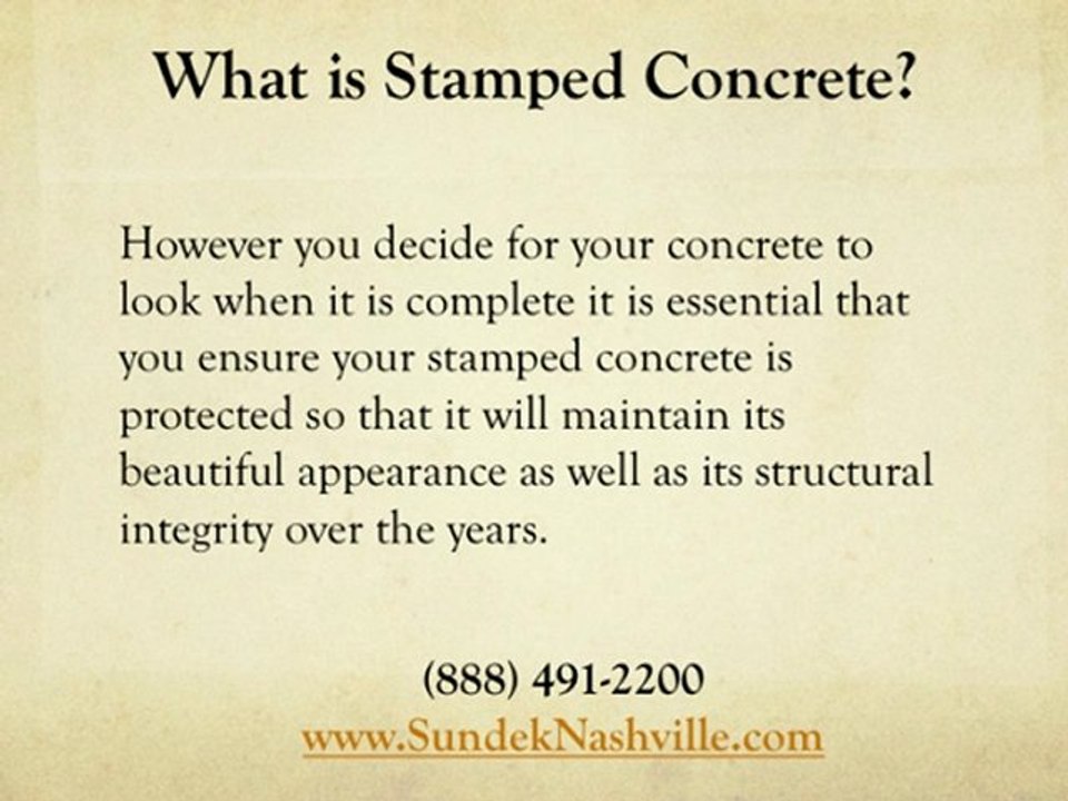 Maintaining Stamped Concrete